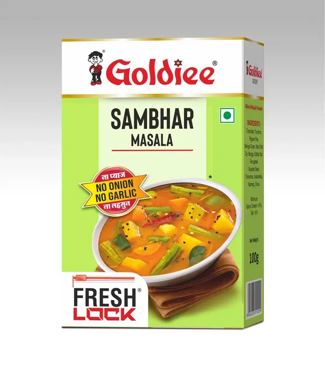 Goldiee Sambhar Masala 100 g (No Onion No Garlic)