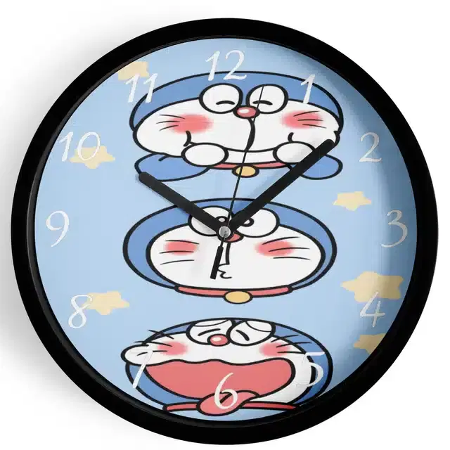 Doraemon Analog Wall Clock, Multicolor, 7 Inches