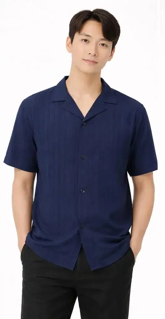 Self Design Casual Shirts for Men (Blue, S)