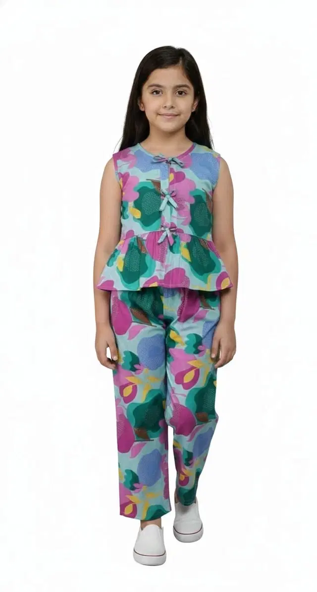 Rayon Blend Clothing Set for girls, Multicolour (4-5 Years)