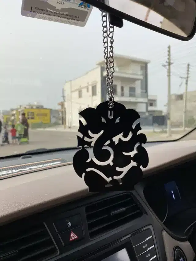 Religious Hangings for Car, Black, 4x3 inches