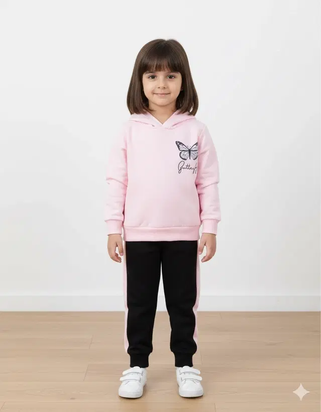 Cotton Blend Printed , Pink & Black (0-6 Months)