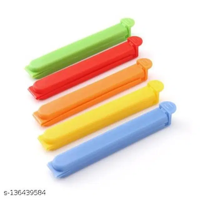 Plastic Food Pouch Sealing Clips, Multicolor, Pack of 12