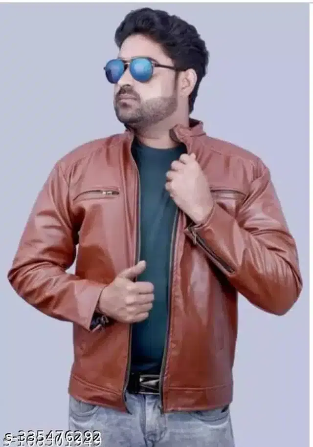 Full Sleeves Jacket for Men (Brown, S)