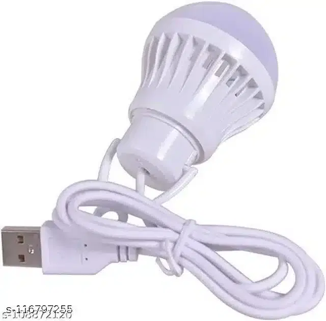Plastic USB LED Bulb, White, 5 W