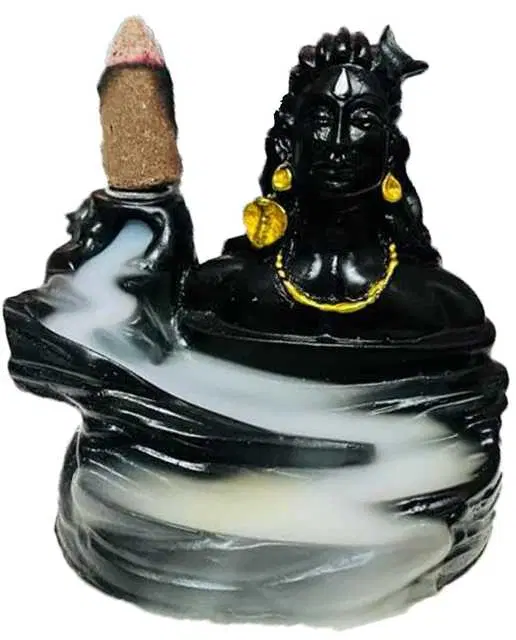Lord Adiyogi Mahadev Cone Incense Holder, Black, Hv-02