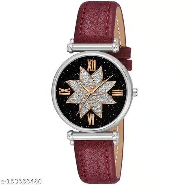 Analog Watch for Women (Maroon)