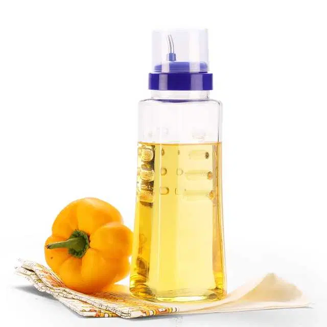 Oil Dispenser Red Easy To Pour Leak Proof Oil Container Transparent Anti Skid & No Spill Bottle, Orange, Pack Of 1, O-44