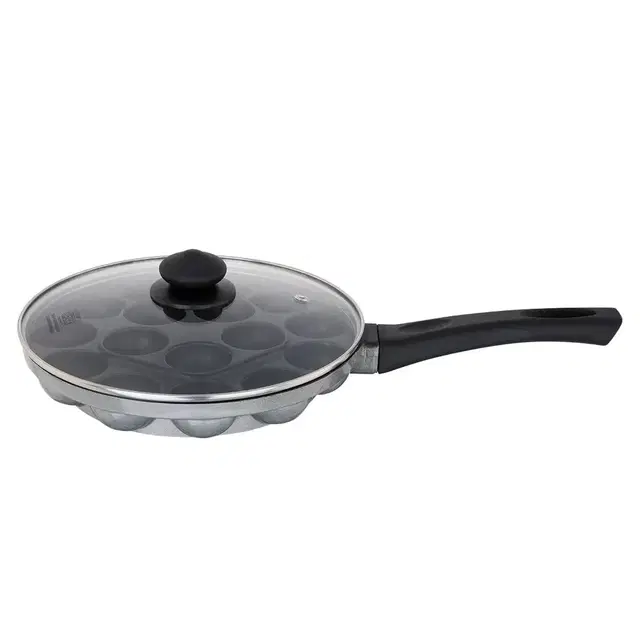 Prestige Omega Select Plus Non-Stick Paniyarakkal With Lid (Appe Maker)|16 Pits| 24cm|Residue Free Coating |Metal Spoon Friendly