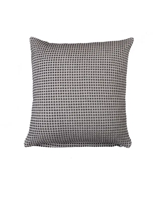 Cotton Cushion Cover, Grey, 16x16 inches