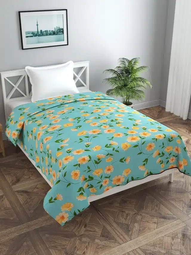 Printed Single Duvet Cover with Zipper, Multicolor, 60x90 Inches