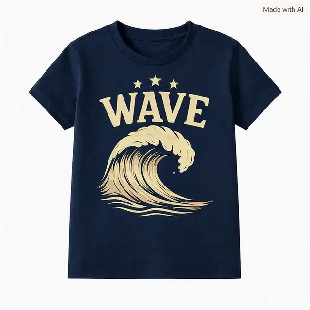 Boys T-Shirts & Polos Chest Print Dark Blue Cotton Blend(2-3 Y)