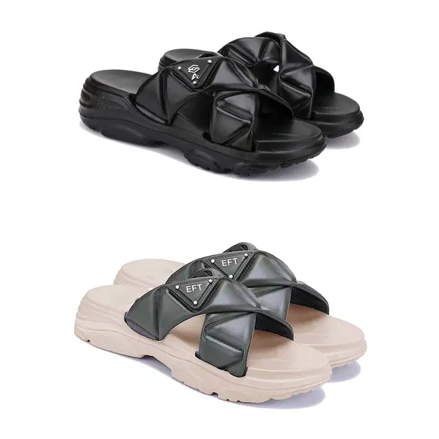 Combo of Sliders for Women, Set of 2 (Multicolor, 5)