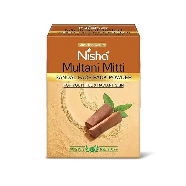 Nisha Multani Mitti Sandal Face Pack Powder 100 g