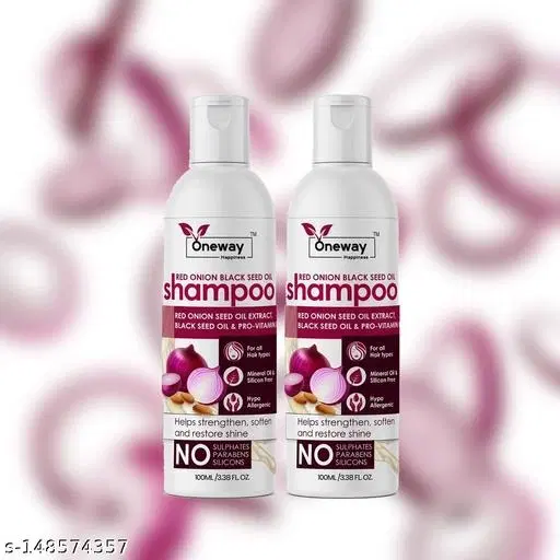 Oneway Happiness Herbal Onion Hair Shampoo, Pack of 2 (100 ml)