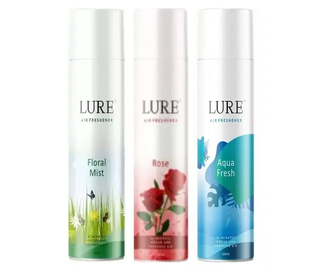 Combo of Aqua Fresh with Rose & Floral Mist Air Freshener, 220 ml, Pack of 3