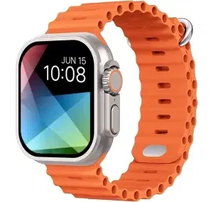 Silicone T800 Ultra Smartwatch for Men & Women, Orange