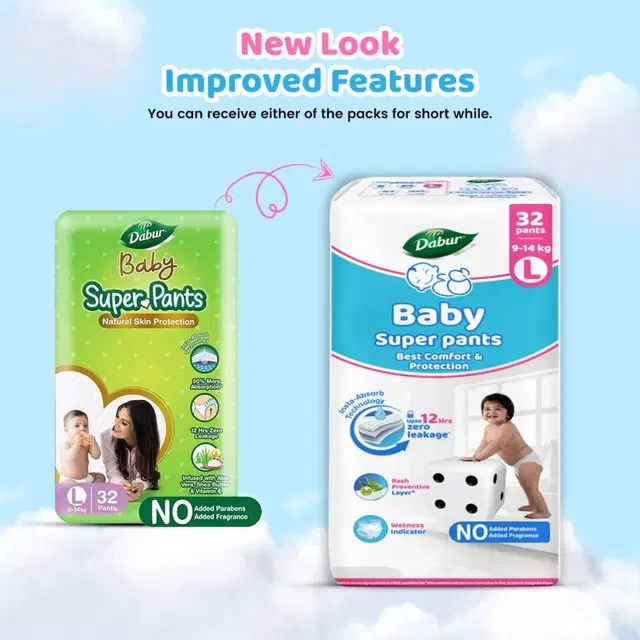 Dabur Baby Super Pants-Large 32 Pc