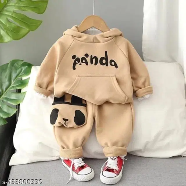 Woolen Solid Clothing Sets for Boys & Girls (Grey, 3-4 Years)