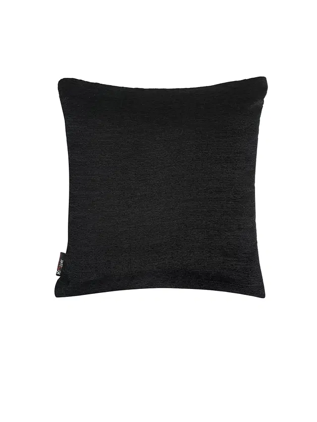 Cotton Cushion Cover, Black, 16x16 inches