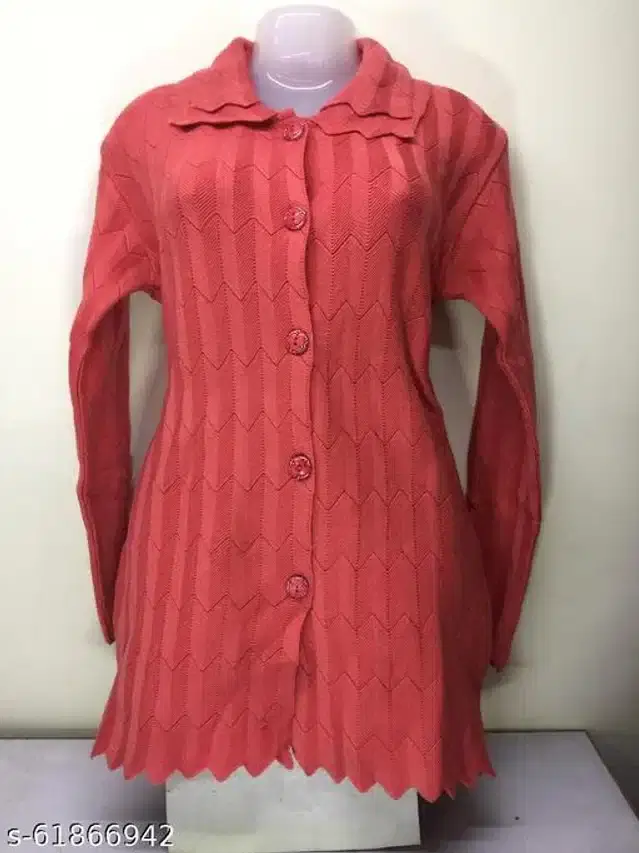 Woolen Sweater for Women (Peach, Free Size)