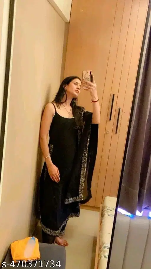 Refined Kurta Set for Women (Black, XS)