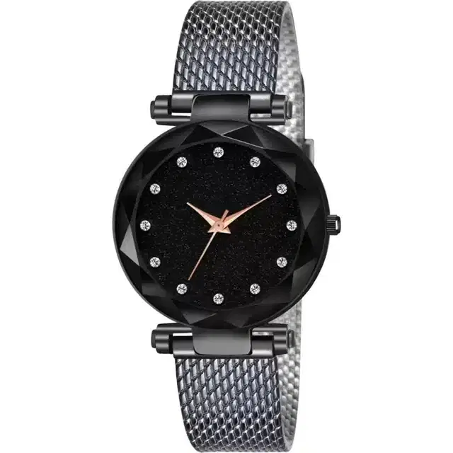 Analog Watch for Girls (Black)