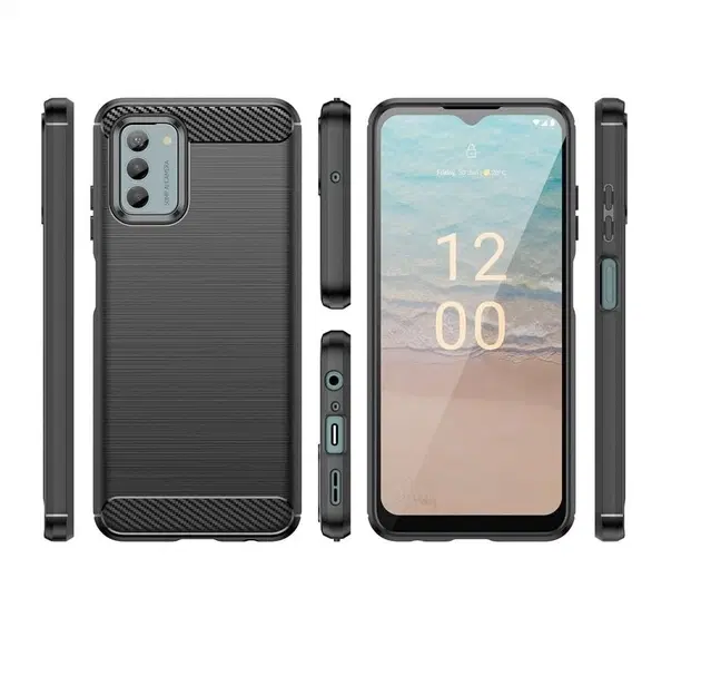 Rubber Mobile Back Cover for Nokia G42 5G (Black)