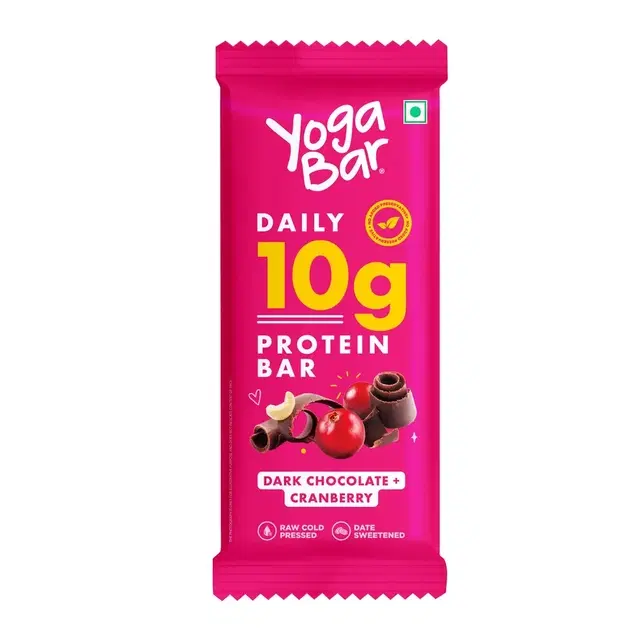 Yogabar Protein Bar Dark Chocolate Cranberry 50 g