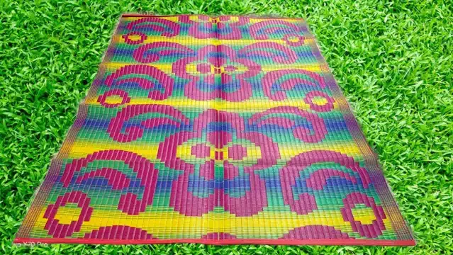 Plastic Floor Chatai, Assorted, 4x6 feet