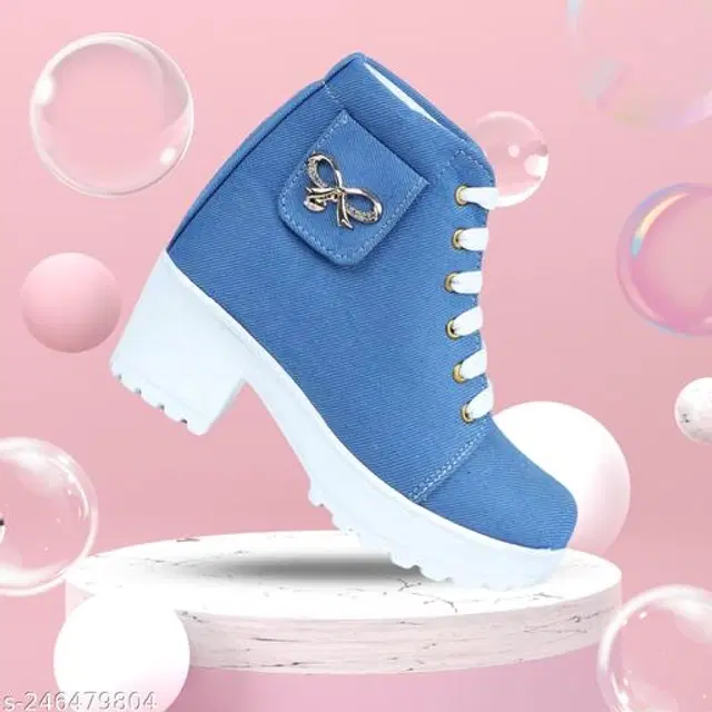 Boots for Women (Blue, 3)