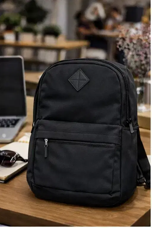 Classic Black Casual Laptop Backpack for Men & Women