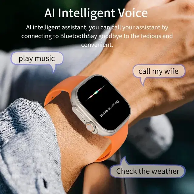 Silicone Strap S8 Ultra Smart Watch, Orange