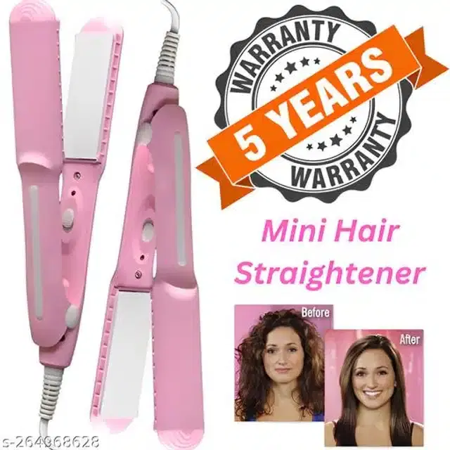 Plastic Hair Straightener, Pink, 100 W