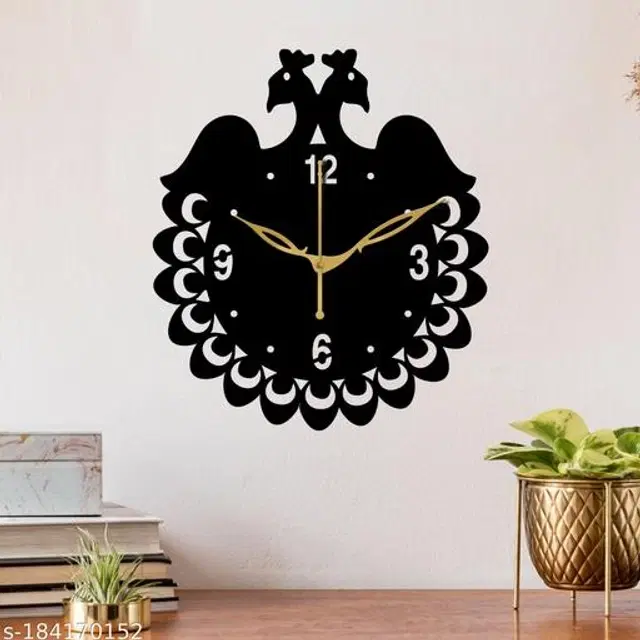 Wooden Wall Clock, Black