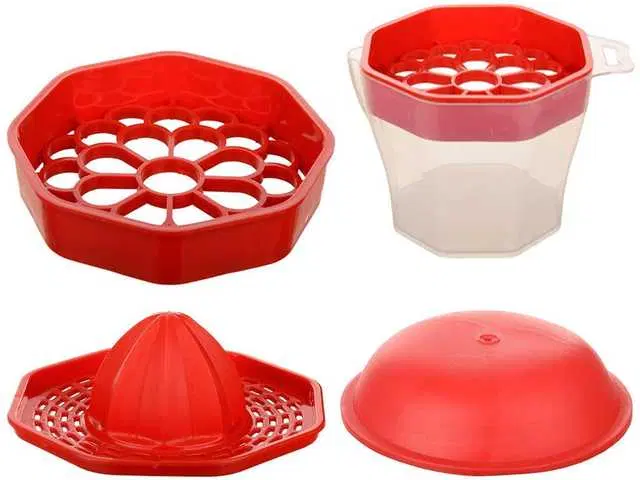Plastic 2 In 1 Pomegranate Extractor And Orange Juicer, 10 Inches, Set 4, R-068
