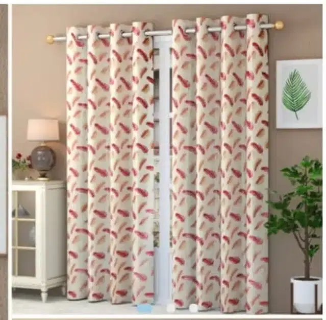 Window Curtains, Pack of 2, Multicolor, 4x5 feet