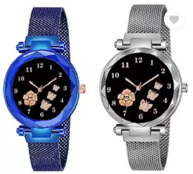 Analog Watch for Women, Pack of 2 (Multicolor)