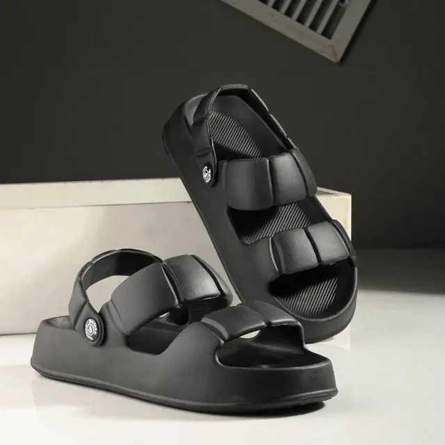 Sandals for Women (Black, 4)