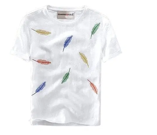 Best Hot Selling Cotton Blend Half Sleeves T-Shirt For Men (White, XL) (R-24)