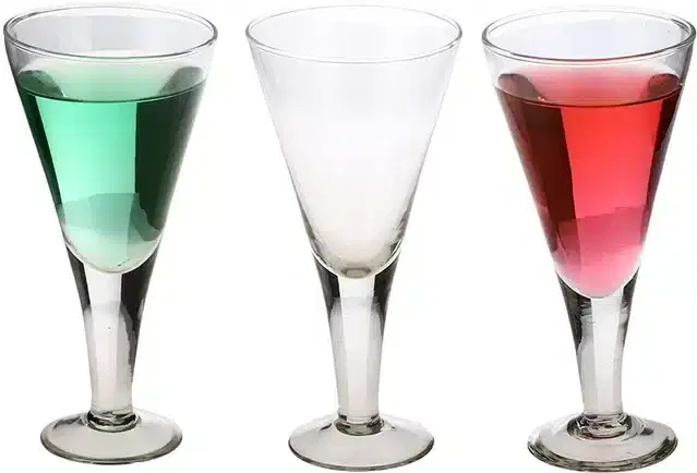 Liquor cum Cocktail Glasses, Transparent, 150 ml, Pack of 3