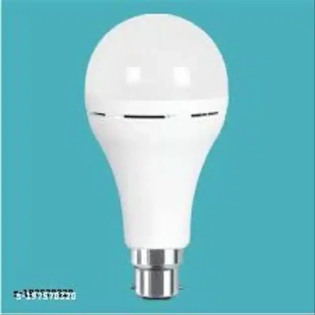 Plastic Rechargeable LED Bulb, White, 9 W
