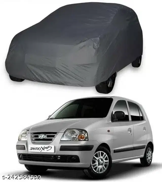 Taffeta Waterproof Car Cover for Hyundai Santro Xing, Multicolor