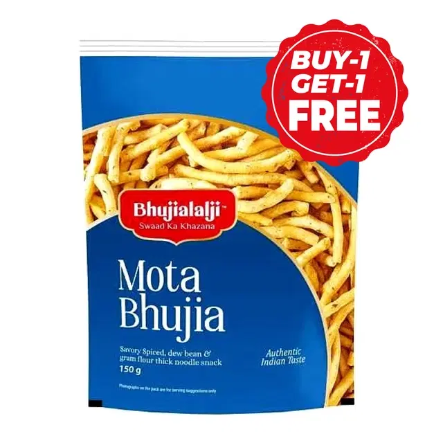 Bhujialalji Mota Bhujia 2X150 g (Buy 1 Get 1 Free)