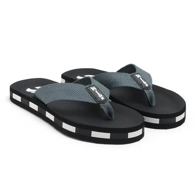 Solid Flip-flops for Men (Black, 6)