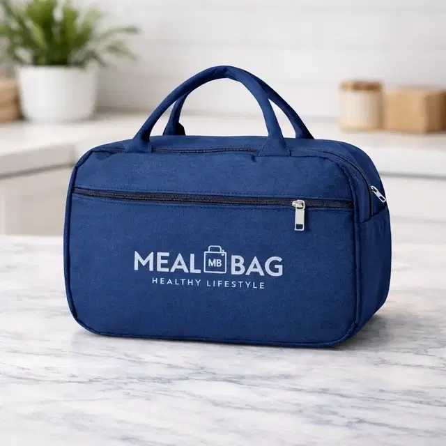 Lunch Meal Box Bag Insulated thermal Blue