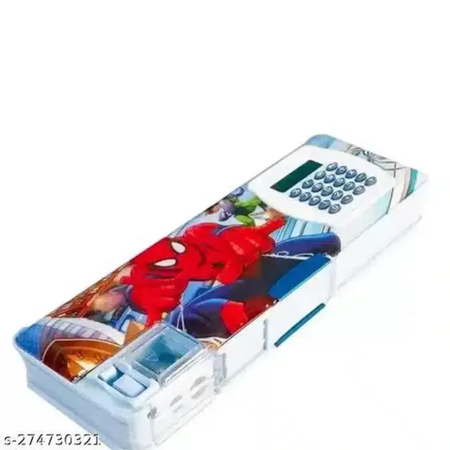 Pencil Box with Inbuilt Calculator, Multicolor