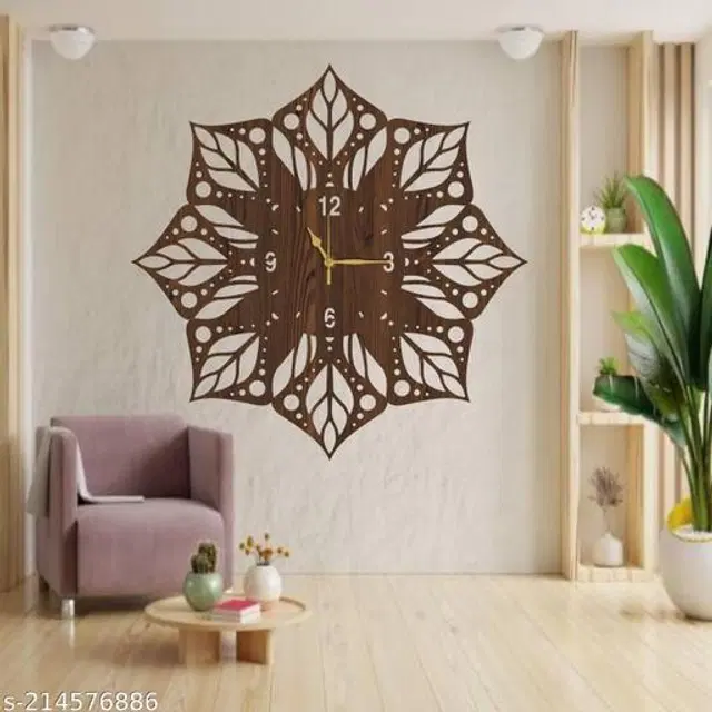 Wooden Wall Clock, Brown