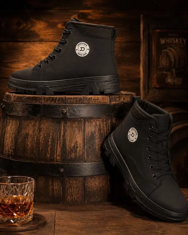 Boots for Men (Black, 6)