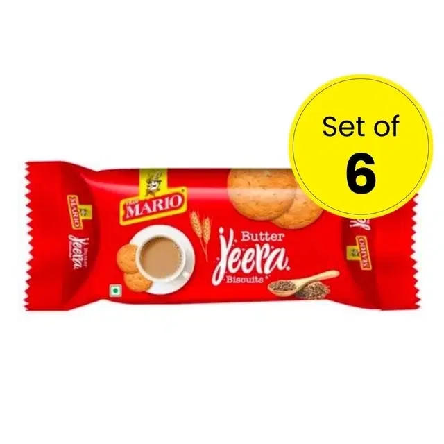 Mario Butter Jeera Biscuits 6X65 g (Set Of 6)